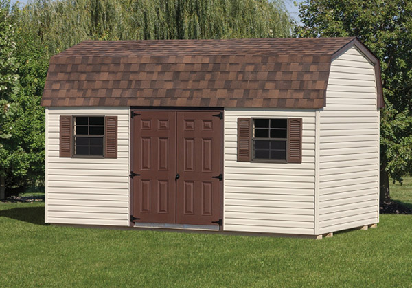 a vinyl dutch barn shed