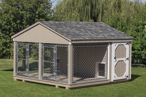 10x10 Double-Run Dog Kennel